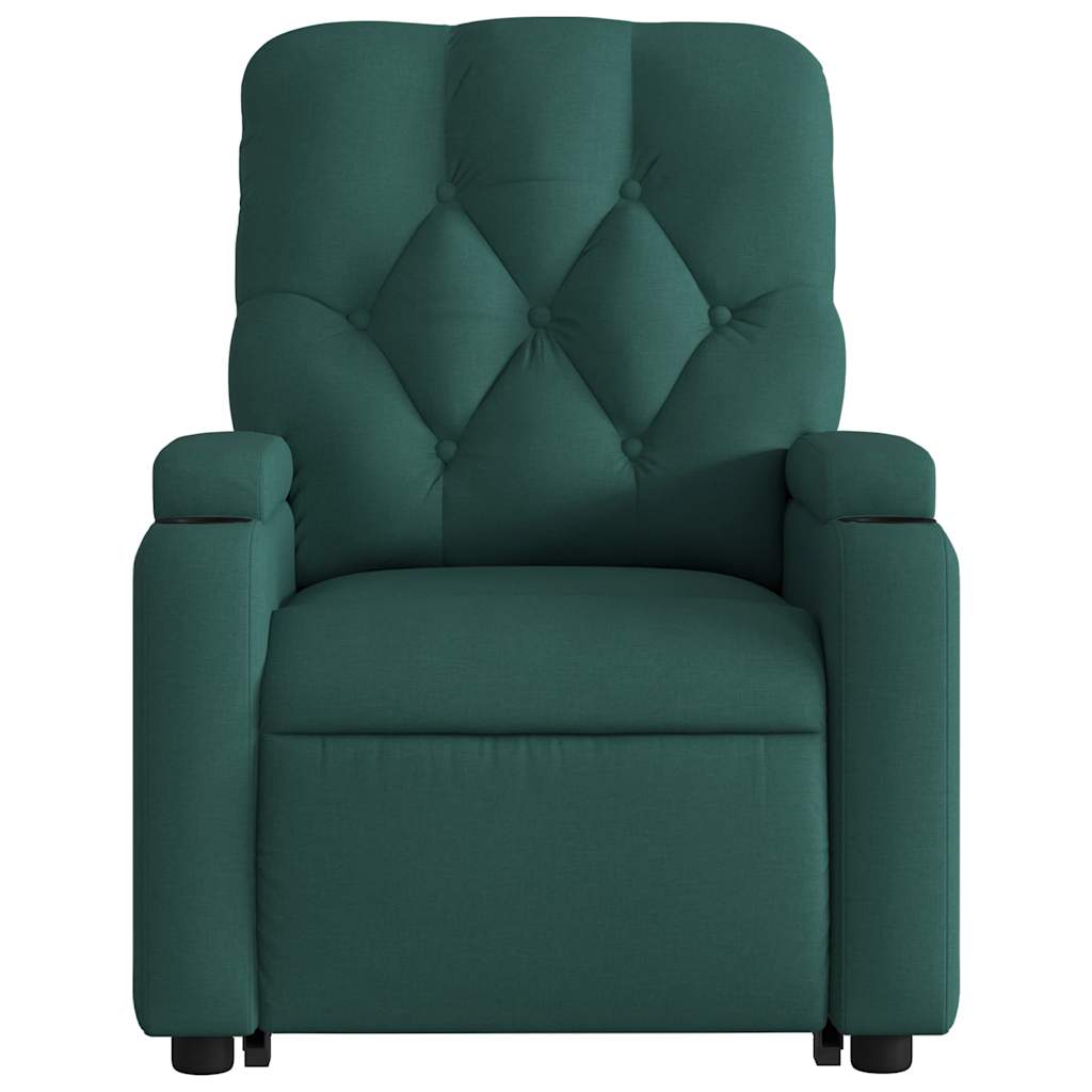 Fauteuil inclinable électrique vert foncé tissu - XIOS