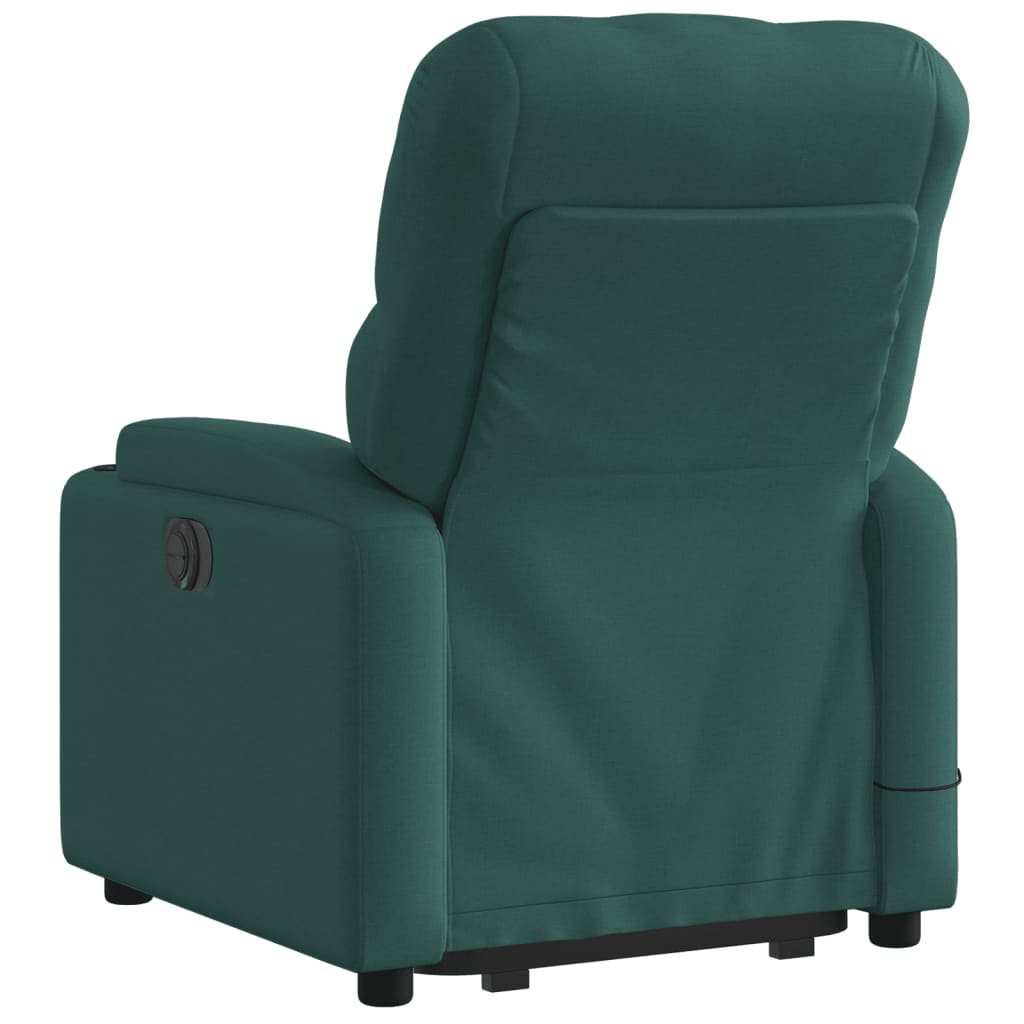 Fauteuil inclinable de massage électrique Vert foncé Tissu - XIOS