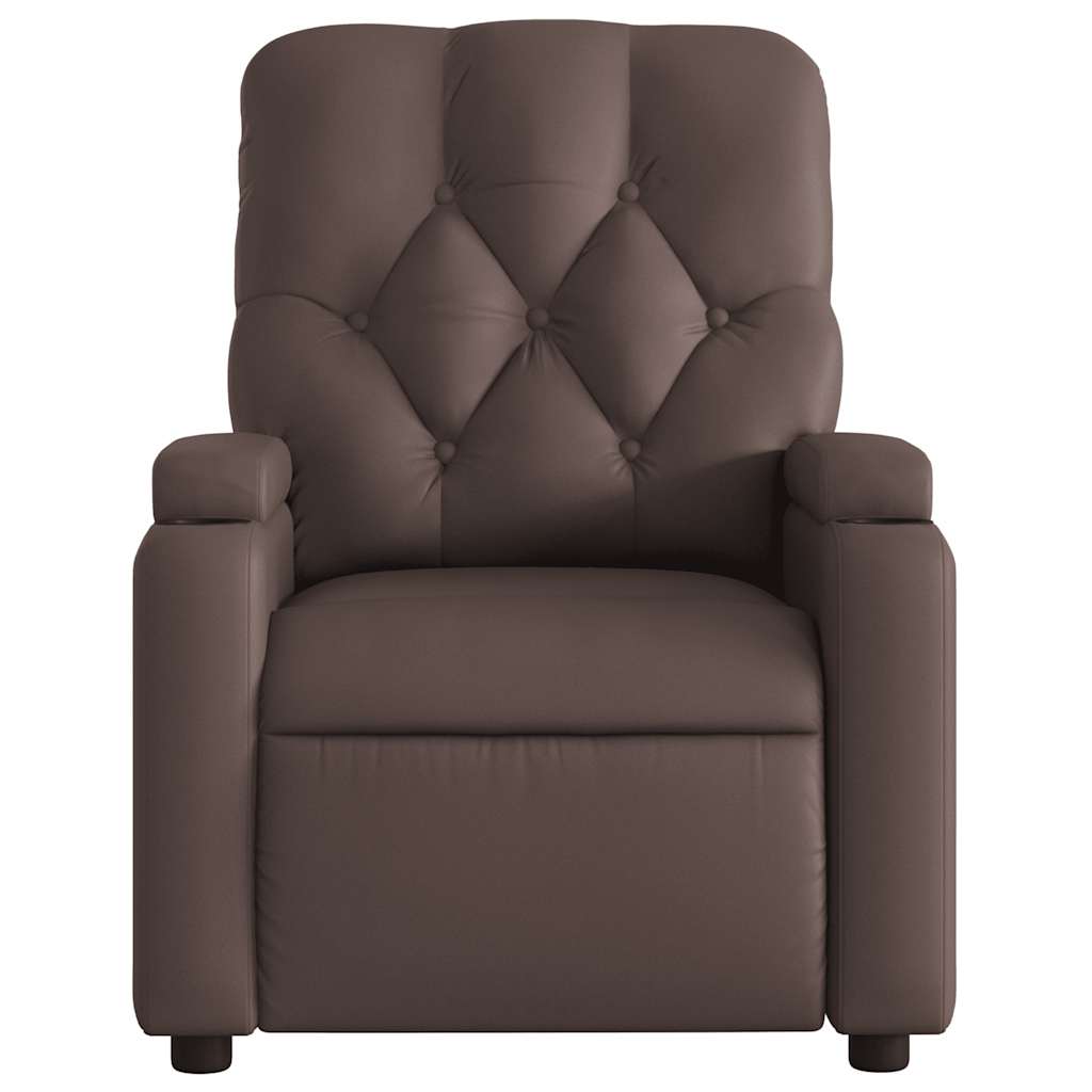 Fauteuil inclinable électrique Marron Similicuir - XIOS