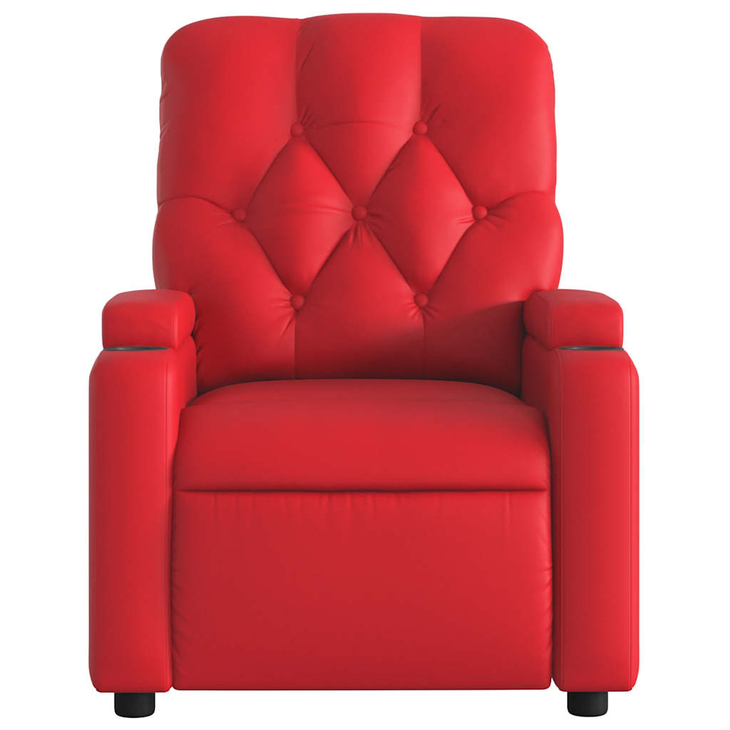 Fauteuil inclinable électrique Rouge Similicuir - XIOS