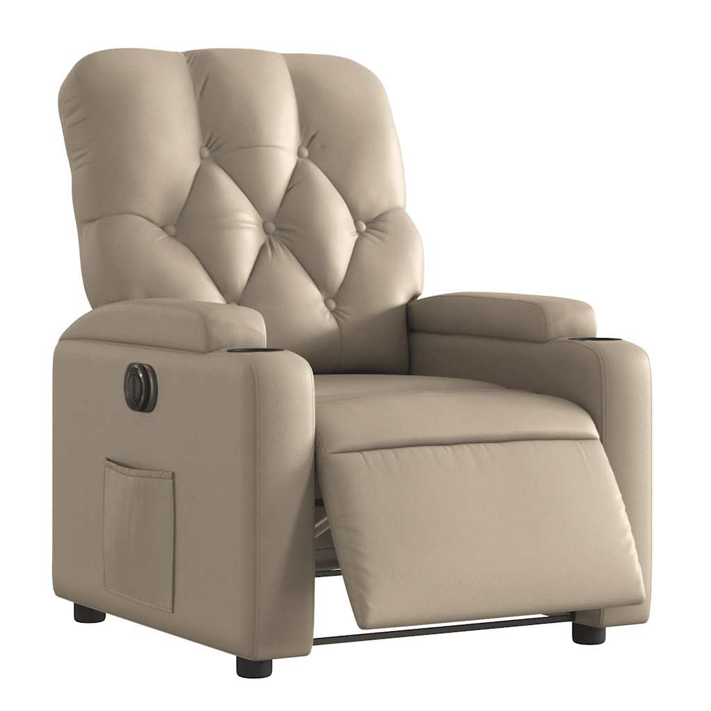 Fauteuil inclinable électrique Cappuccino Similicuir - XIOS
