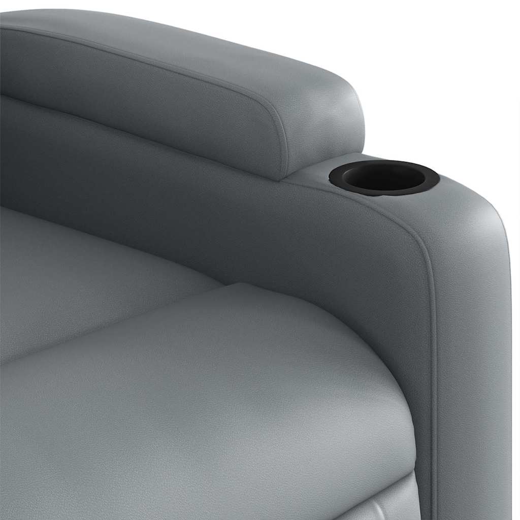 Fauteuil de massage inclinable électrique gris similicuir - XIOS
