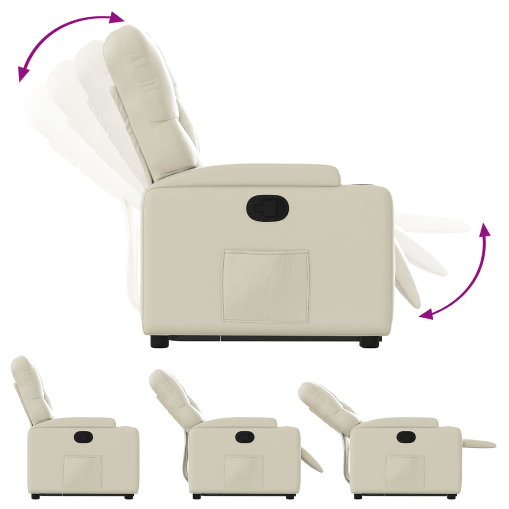 Fauteuil inclinable Crème Similicuir - XIOS