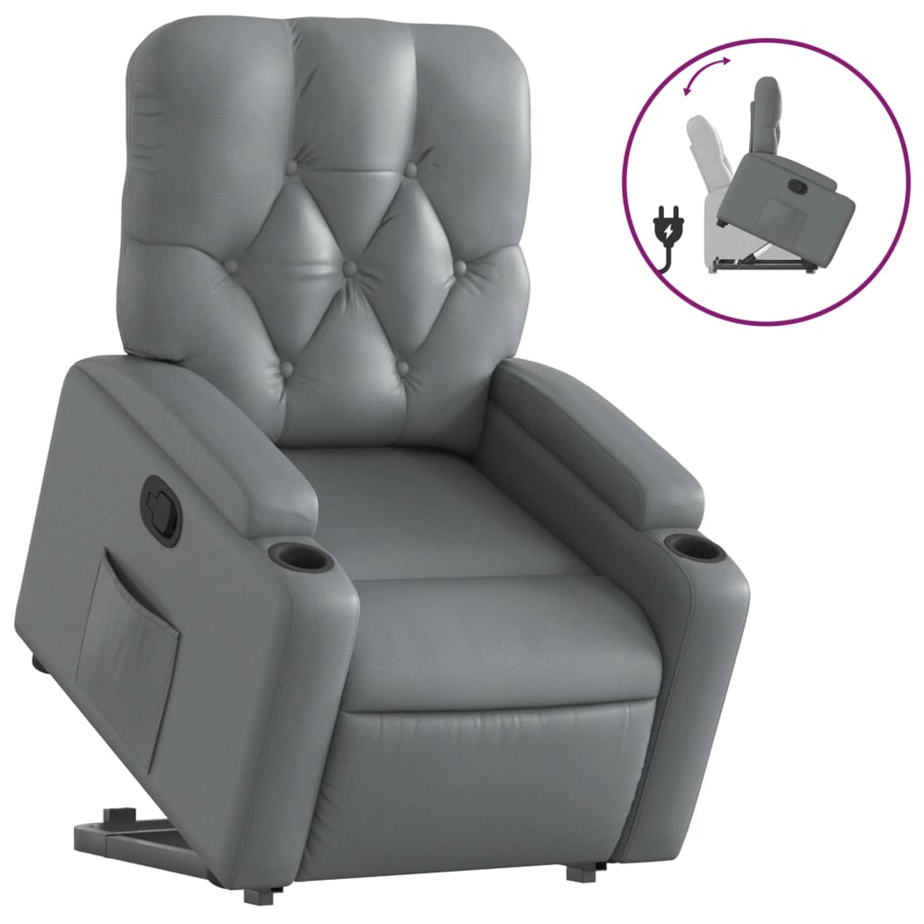 Fauteuil inclinable Gris Similicuir