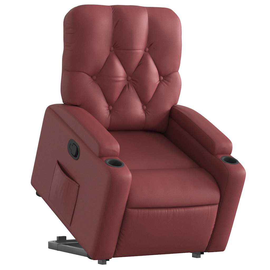 Fauteuil inclinable Rouge bordeaux Similicuir - XIOS