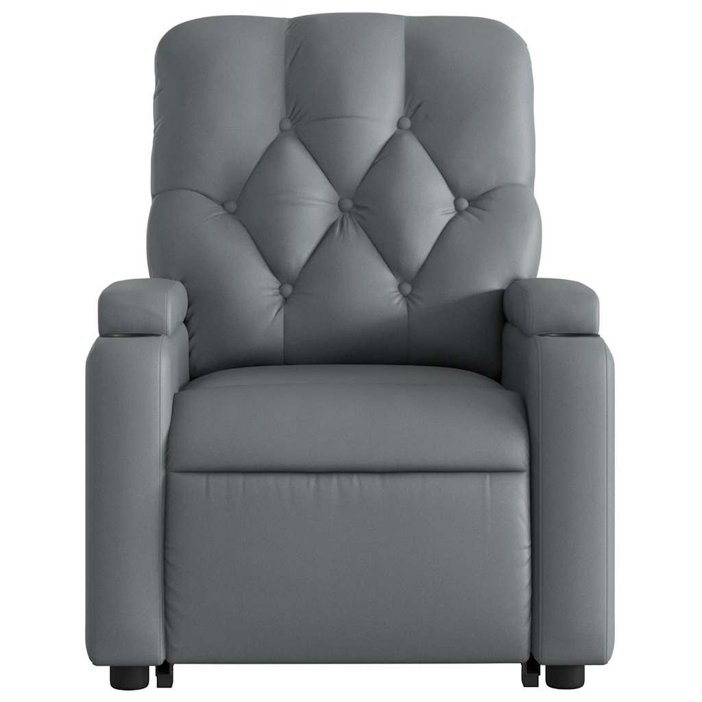 Fauteuil inclinable de massage Gris Similicuir - XIOS