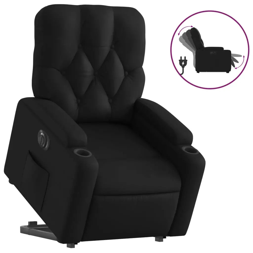 Fauteuil inclinable électrique noir similicuir - XIOS