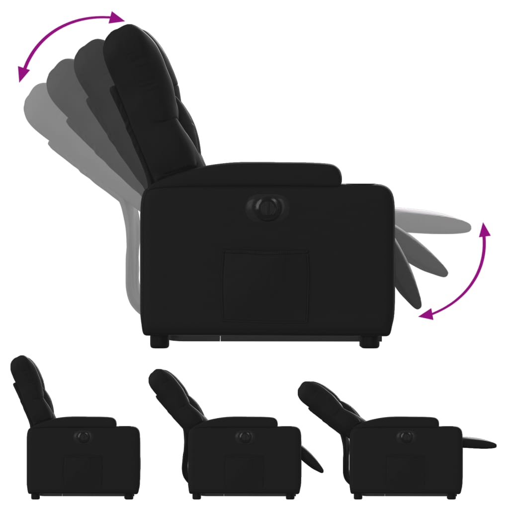 Fauteuil inclinable électrique noir similicuir - XIOS