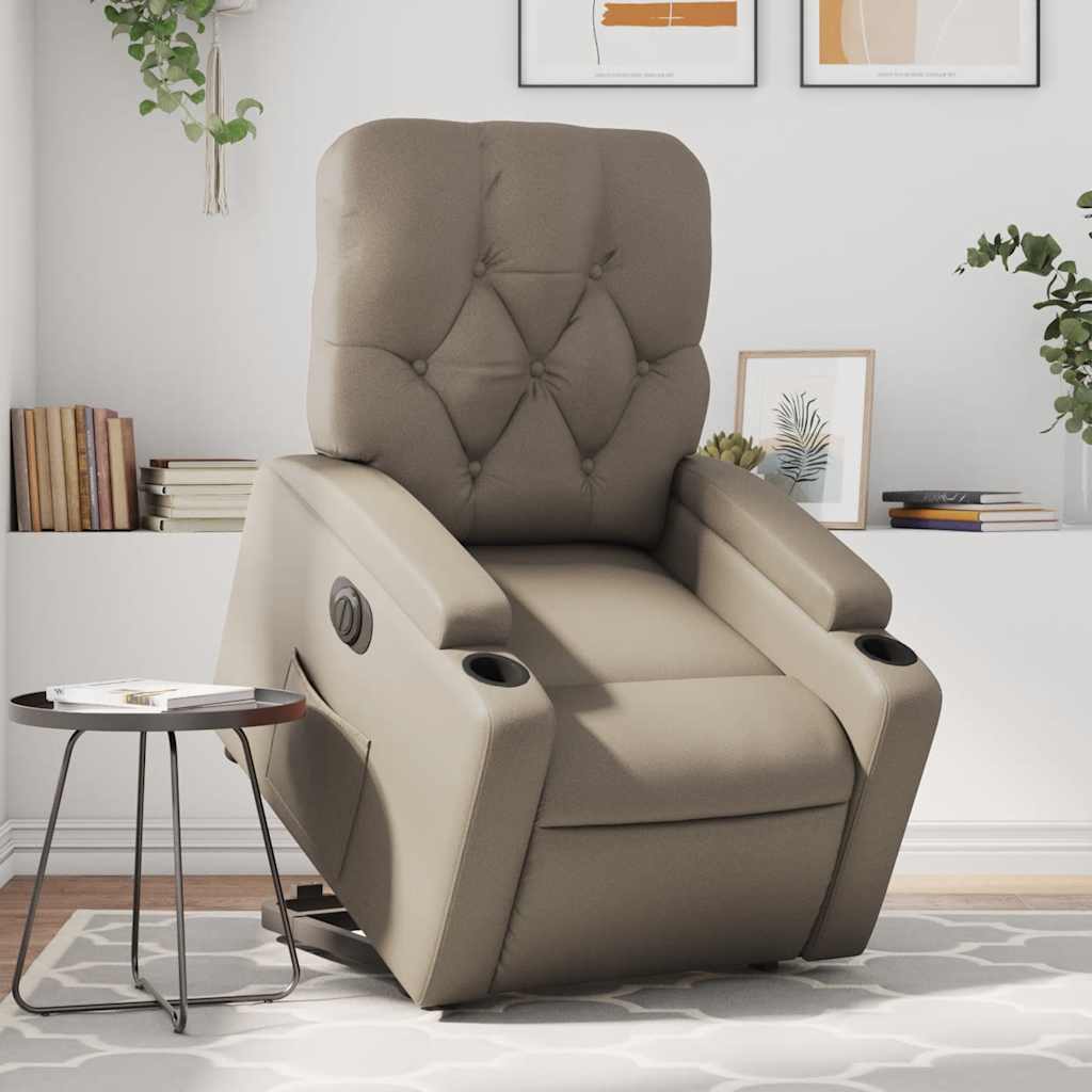 Fauteuil inclinable électrique cappuccino similicuir - XIOS