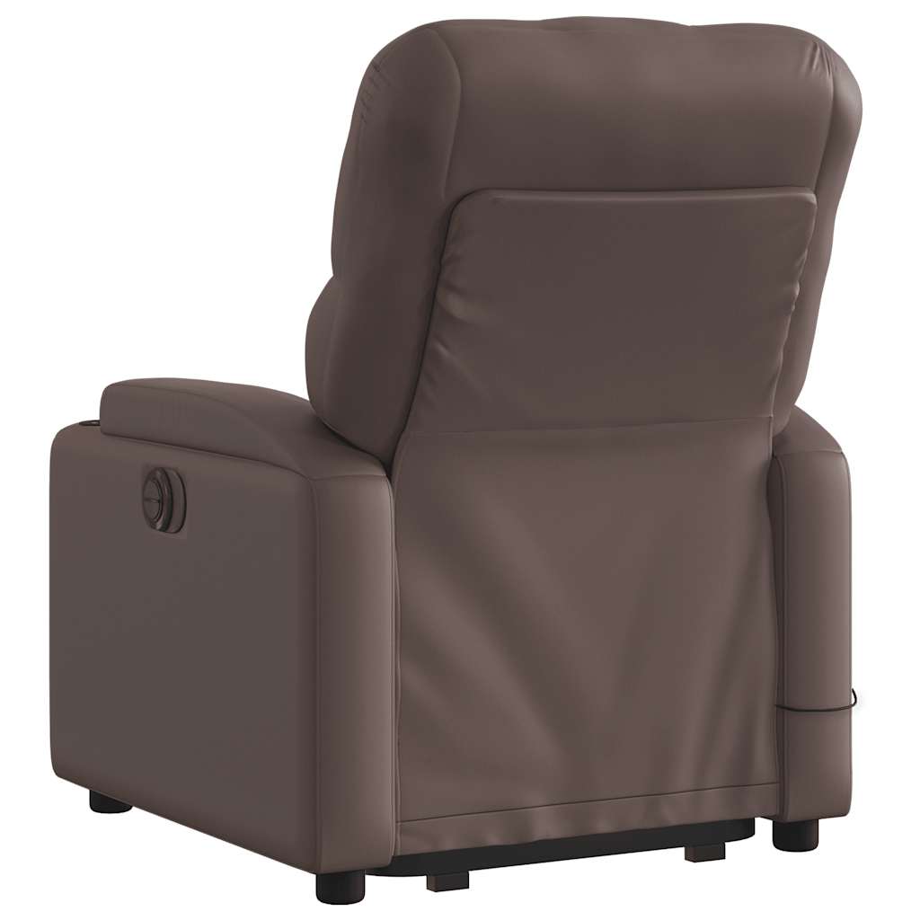 Fauteuil inclinable de massage électrique marron similicuir - XIOS
