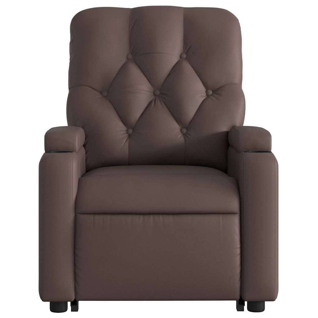 Fauteuil inclinable de massage électrique marron similicuir - XIOS