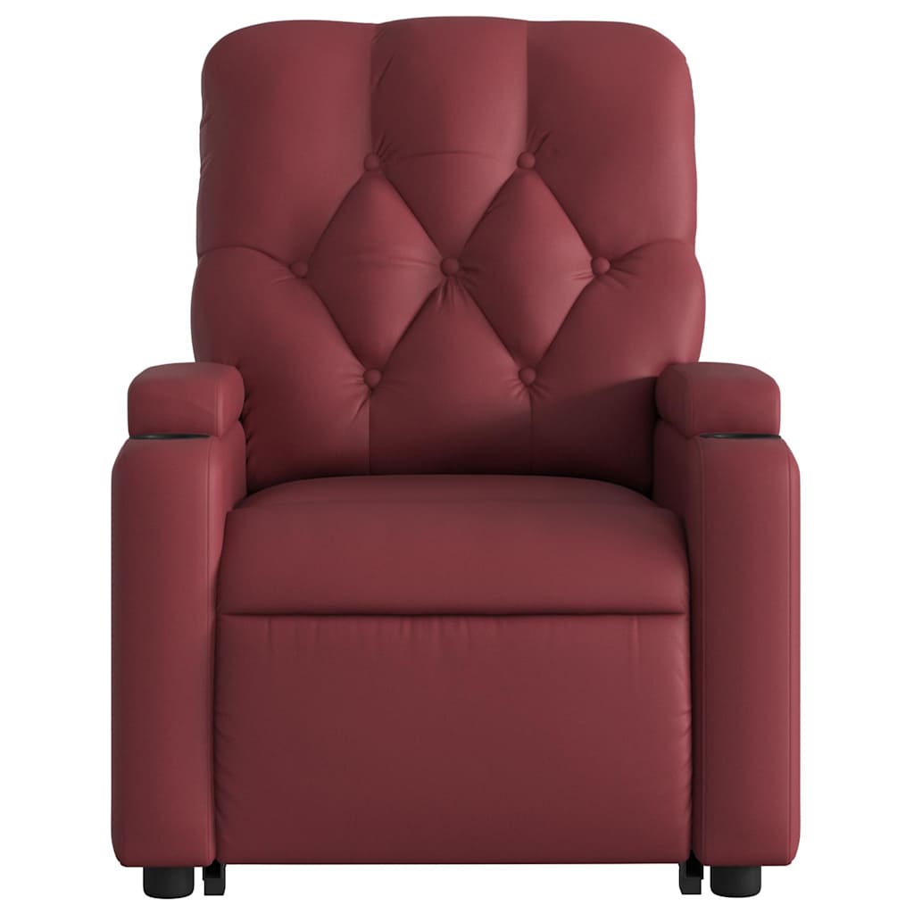 Fauteuil inclinable de massage électrique rouge bordeaux - XIOS