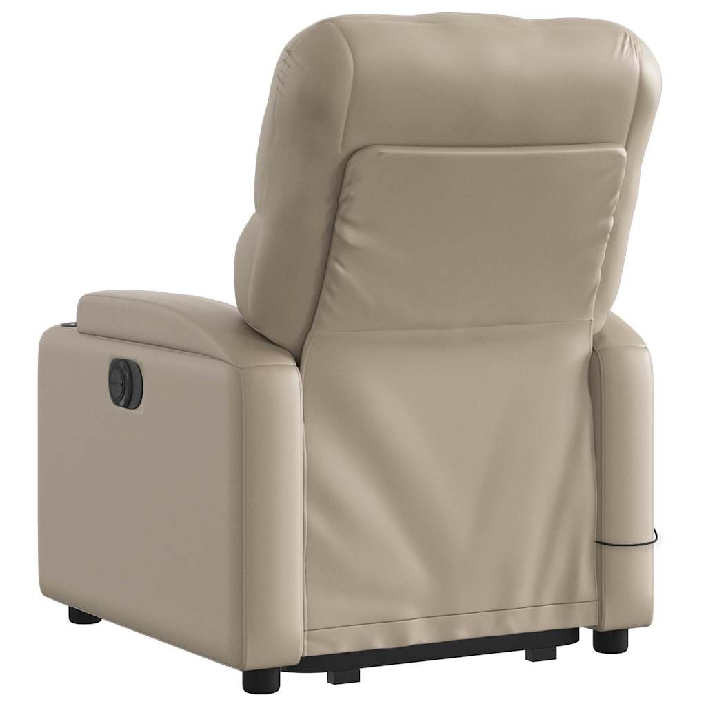 Fauteuil inclinable de massage électrique cappuccino similicuir - XIOS