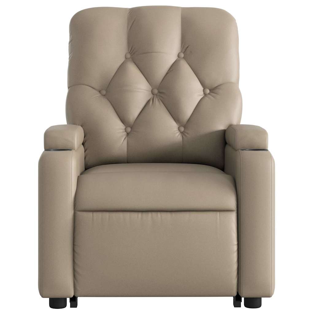 Fauteuil inclinable de massage électrique cappuccino similicuir - XIOS