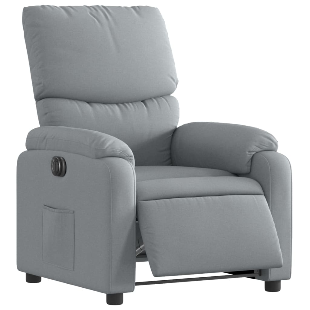 Fauteuil inclinable électrique Gris clair Tissu - XIOS