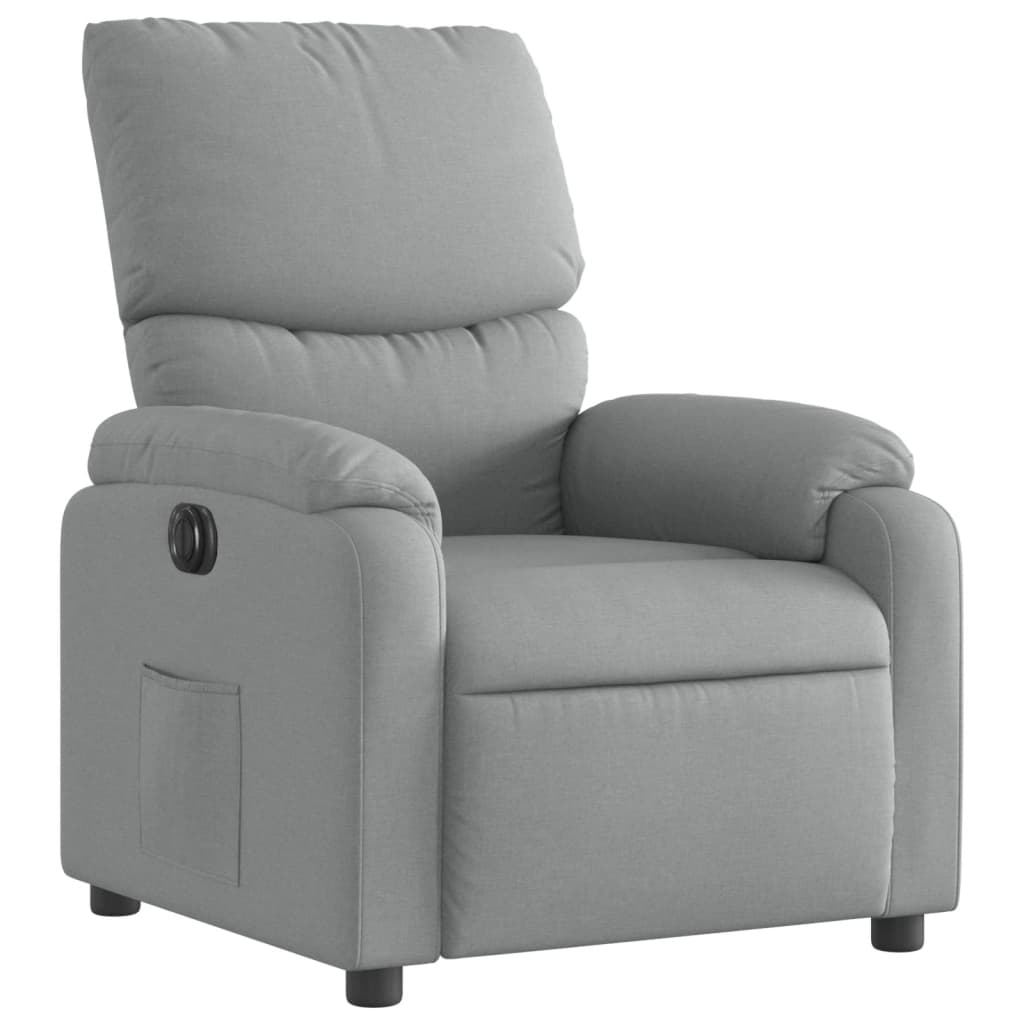 Fauteuil inclinable électrique Gris clair Tissu - XIOS