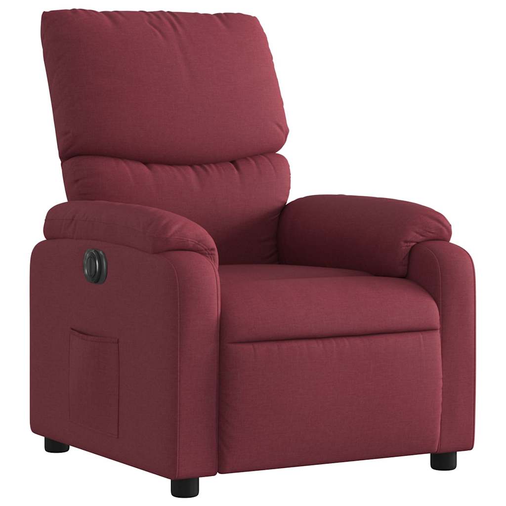 Fauteuil inclinable électrique Rouge bordeaux Tissu - XIOS