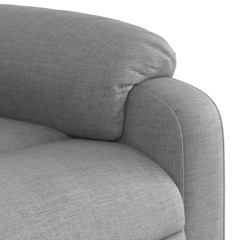 Fauteuil de massage inclinable électrique gris clair tissu - XIOS