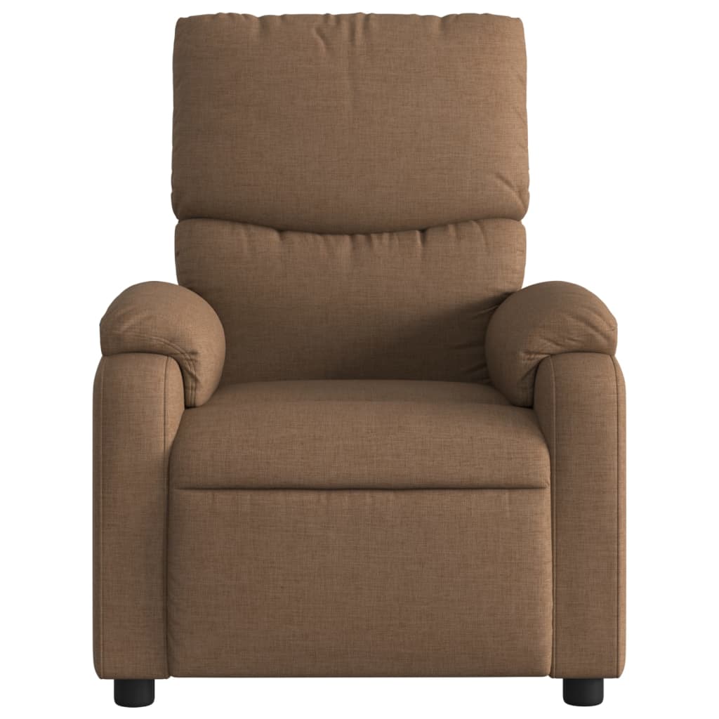 Fauteuil inclinable de massage électrique marron tissu - XIOS
