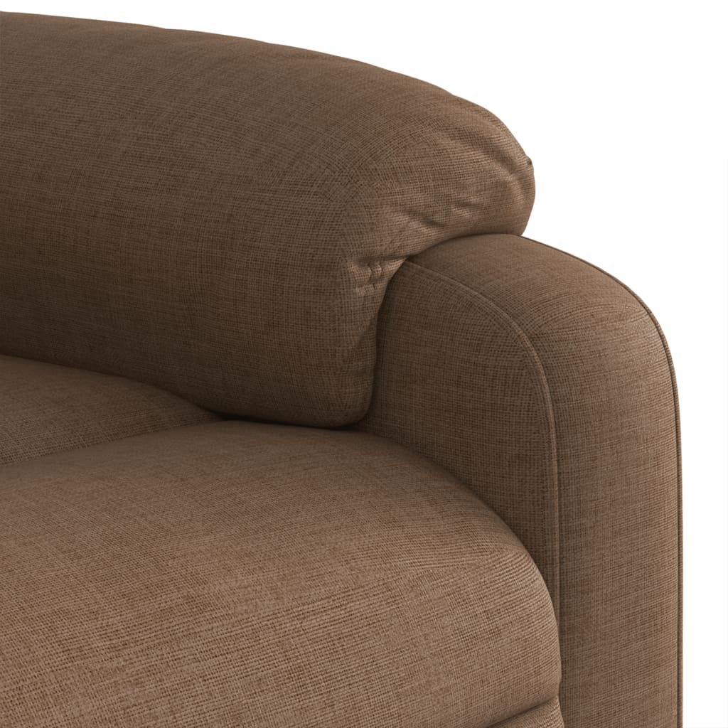 Fauteuil inclinable de massage électrique marron tissu - XIOS