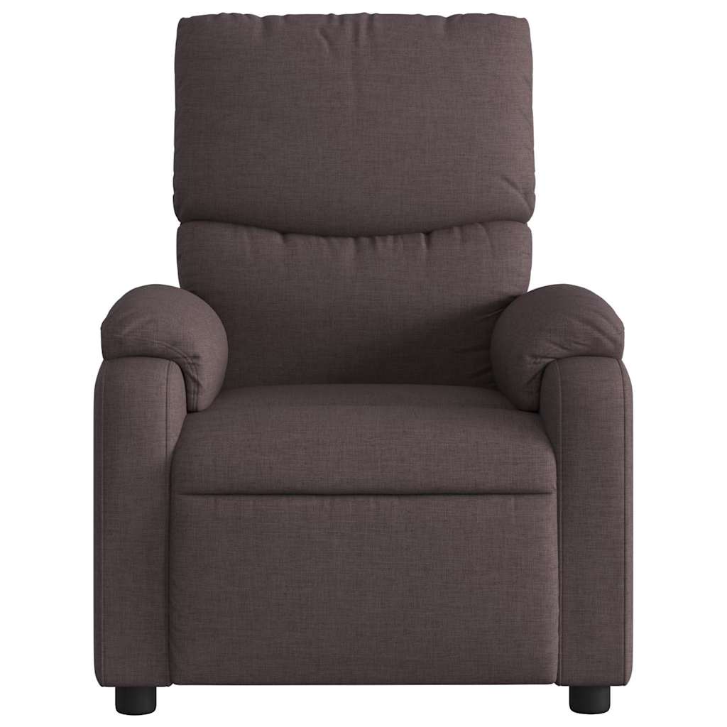 Fauteuil de massage inclinable électrique Marron foncé Tissu - XIOS