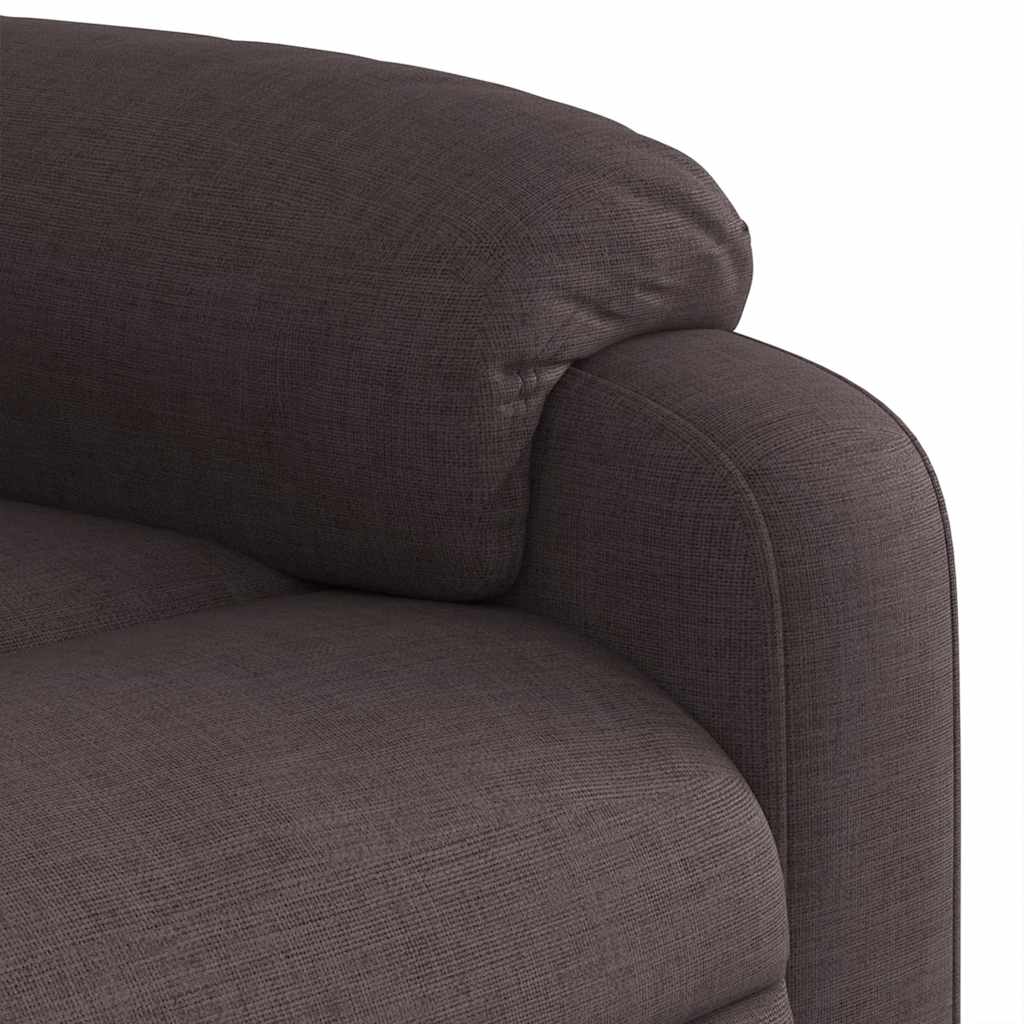 Fauteuil de massage inclinable électrique Marron foncé Tissu - XIOS