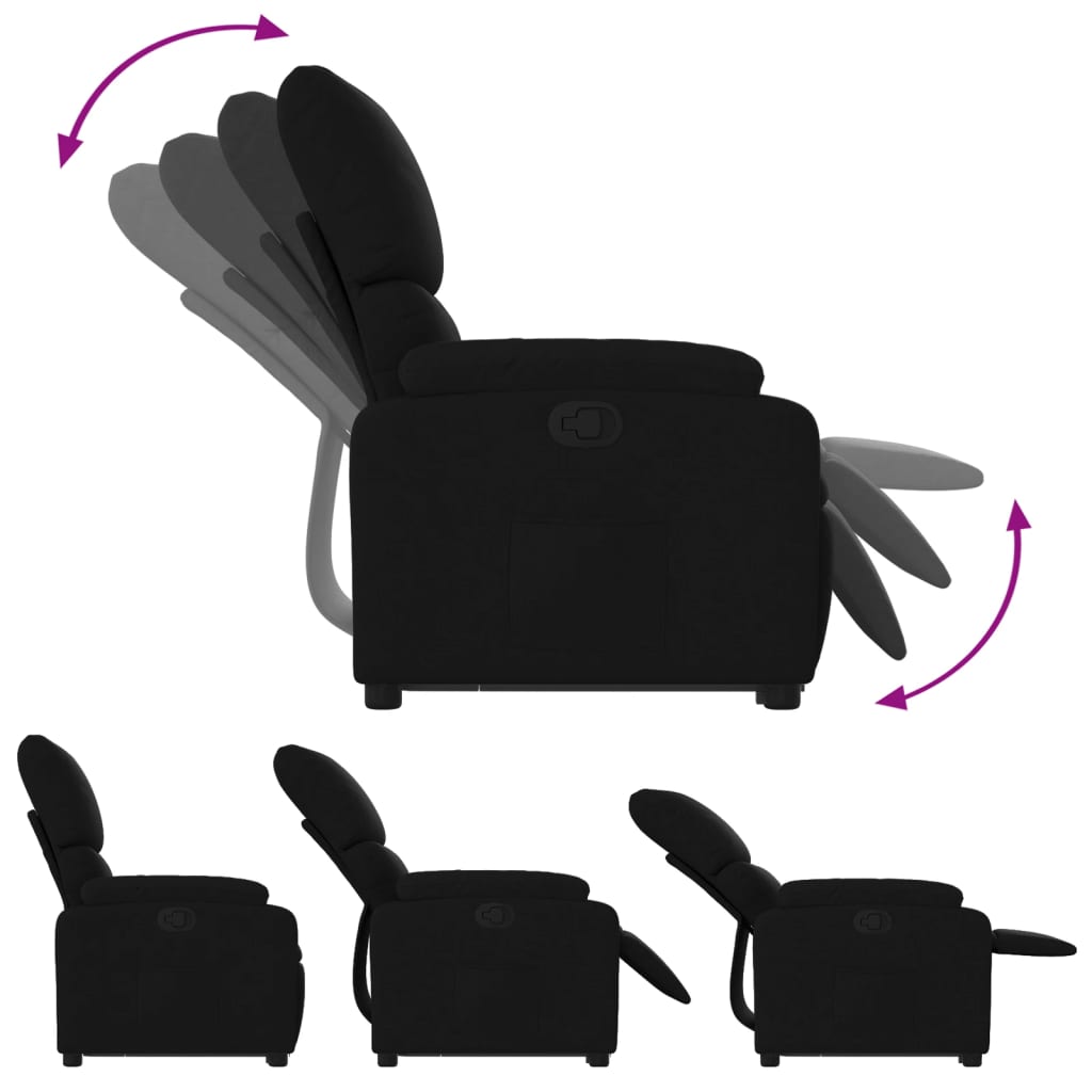 Fauteuil inclinable noir tissu - XIOS