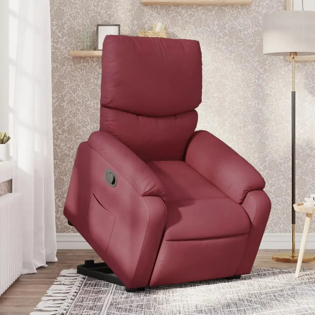 Fauteuil inclinable rouge bordeaux tissu - XIOS