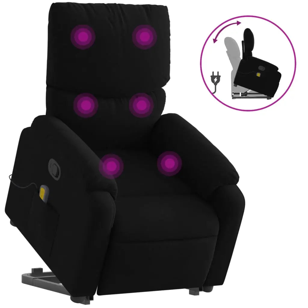 Fauteuil de massage inclinable Noir Tissu - XIOS
