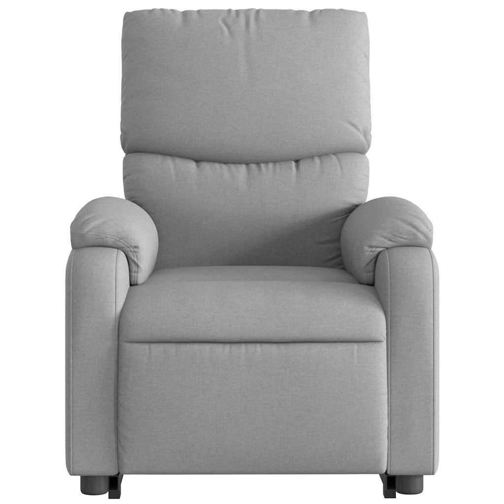 Fauteuil inclinable électrique gris clair tissu - XIOS