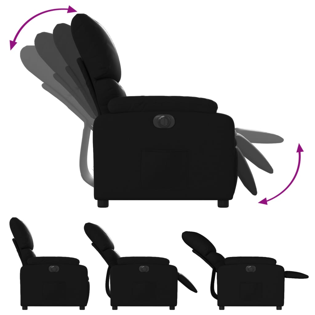 Fauteuil inclinable électrique Noir Similicuir - XIOS