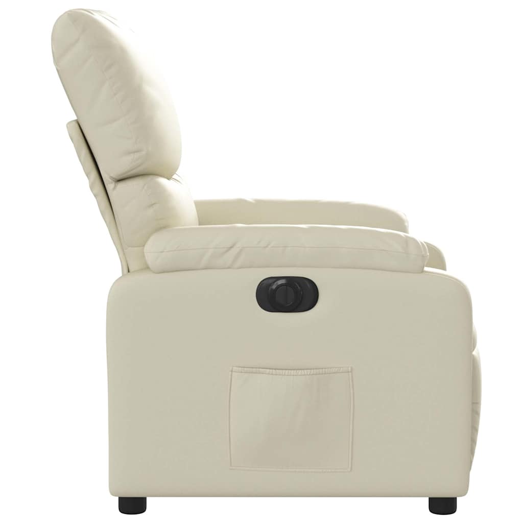 Fauteuil inclinable électrique Crème Similicuir - XIOS