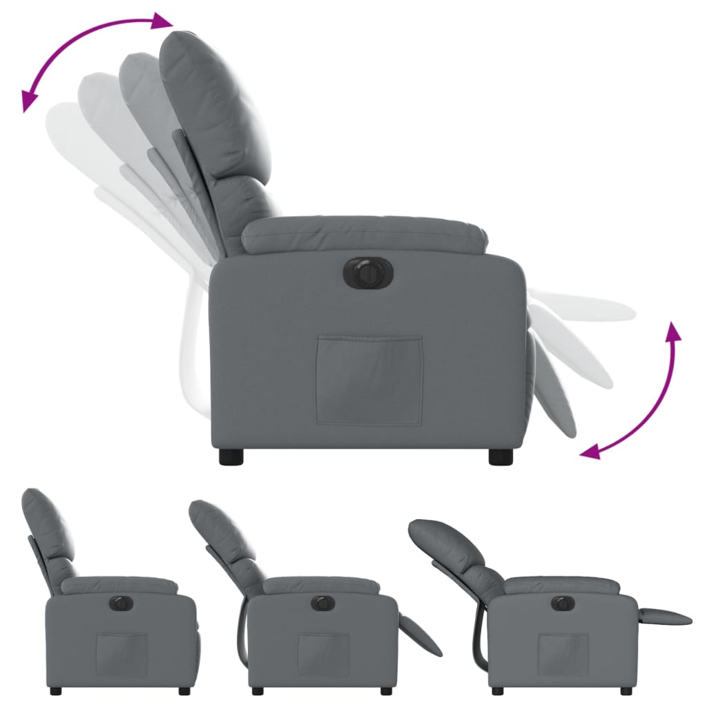 Fauteuil inclinable électrique Gris Similicuir - XIOS