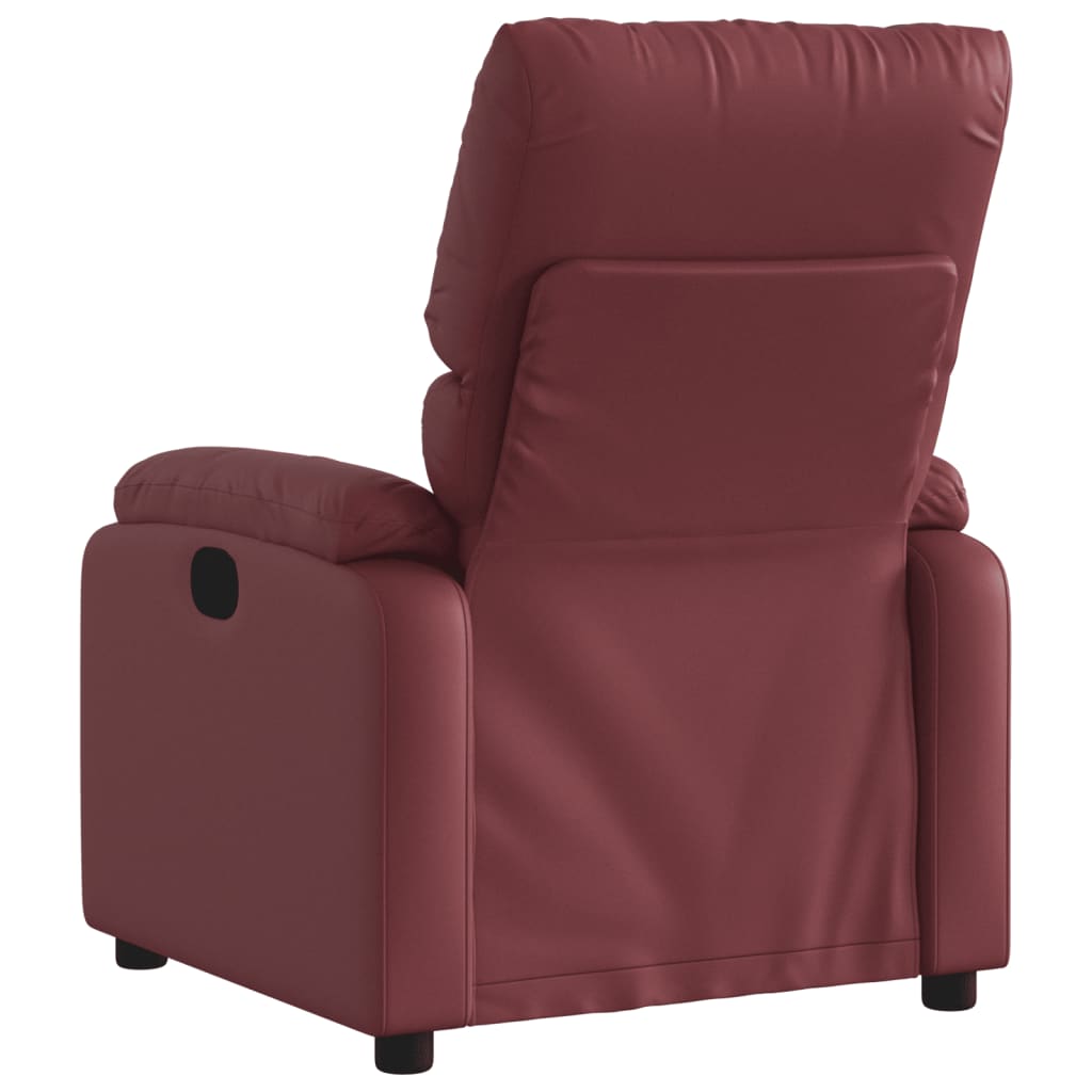 Fauteuil inclinable électrique Rouge bordeaux Similicuir - XIOS