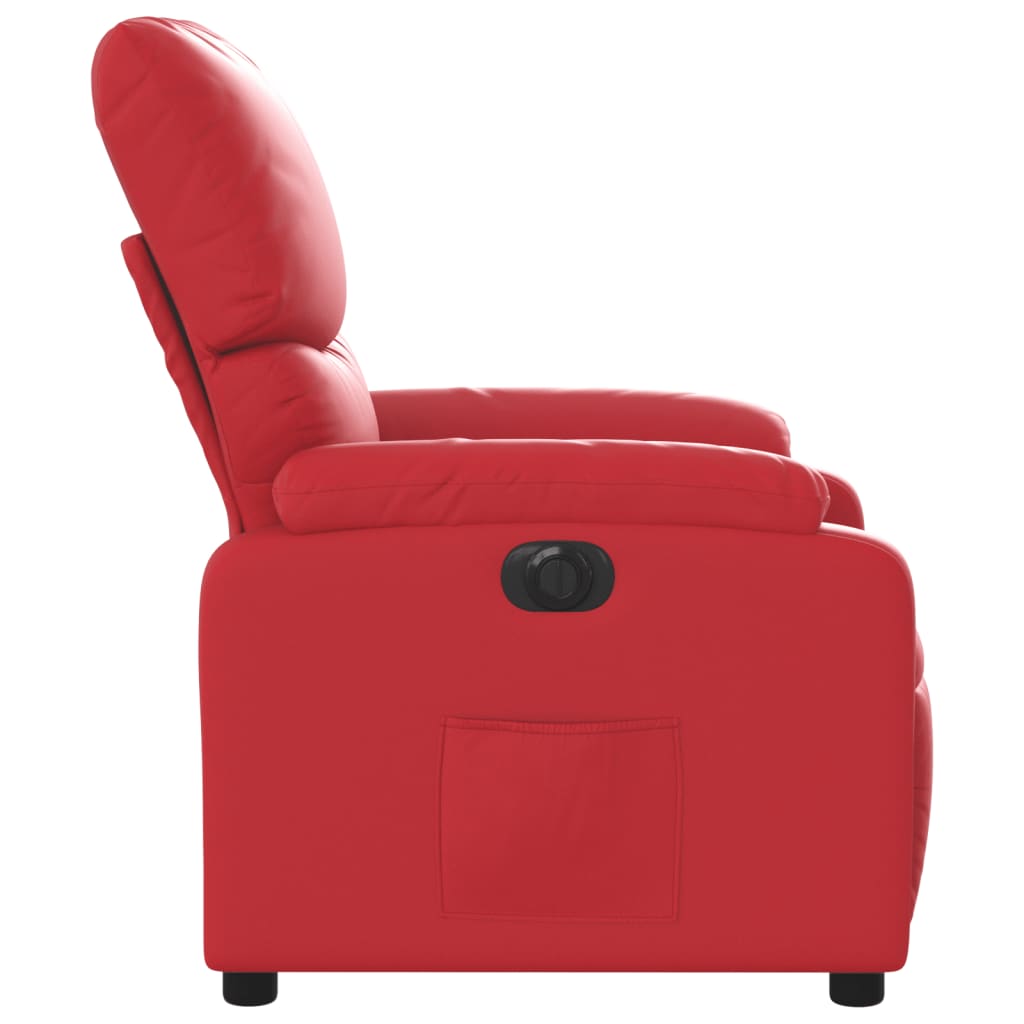 Fauteuil inclinable électrique Rouge Similicuir - XIOS