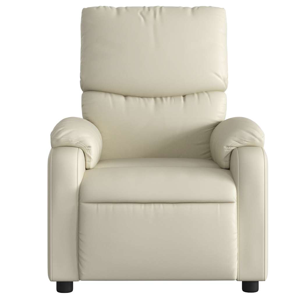 Fauteuil de massage inclinable électrique crème similicuir - XIOS