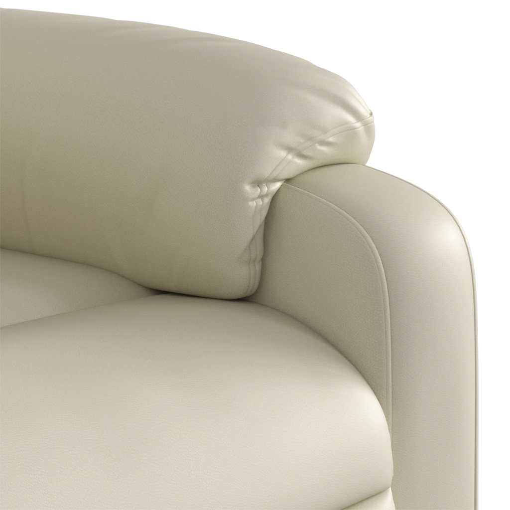 Fauteuil de massage inclinable électrique crème similicuir - XIOS