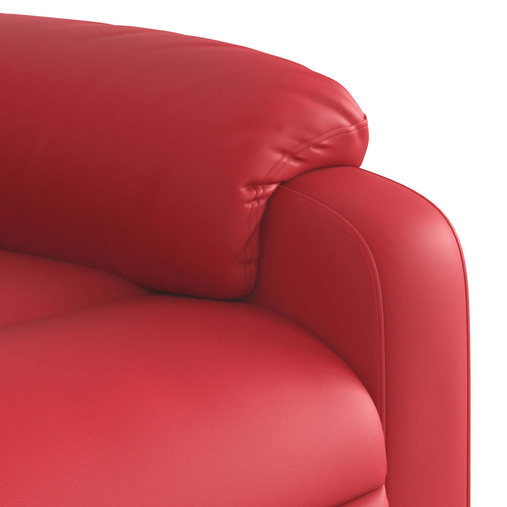 Fauteuil de massage inclinable électrique rouge similicuir - XIOS