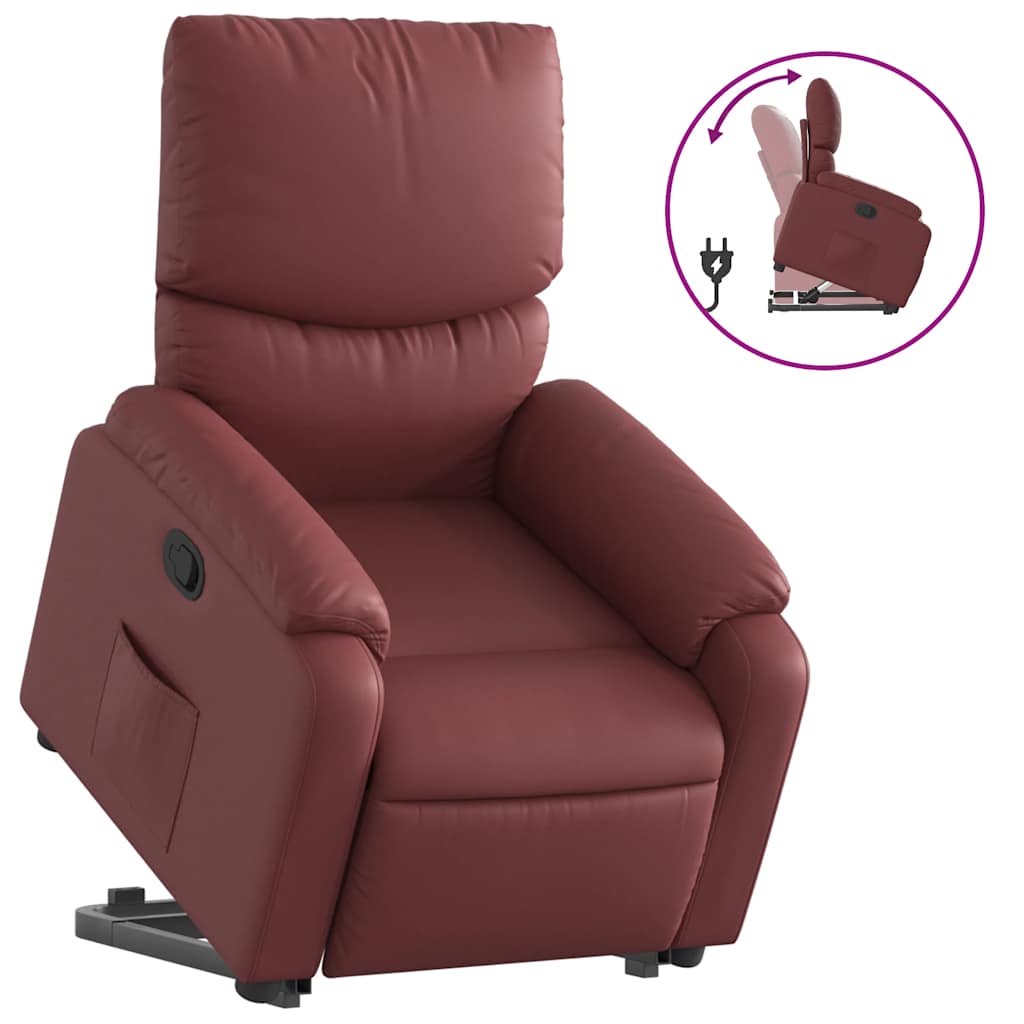 Fauteuil inclinable Rouge bordeaux Similicuir - XIOS