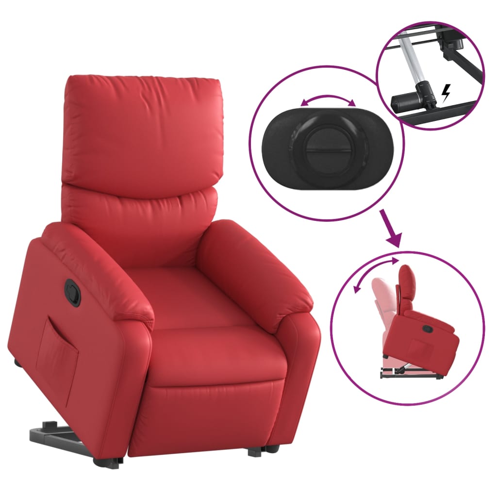 Fauteuil inclinable Rouge Similicuir - XIOS