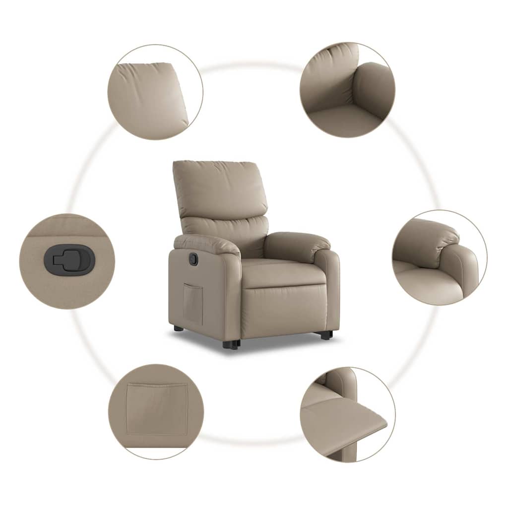 Fauteuil inclinable Cappuccino Similicuir - XIOS