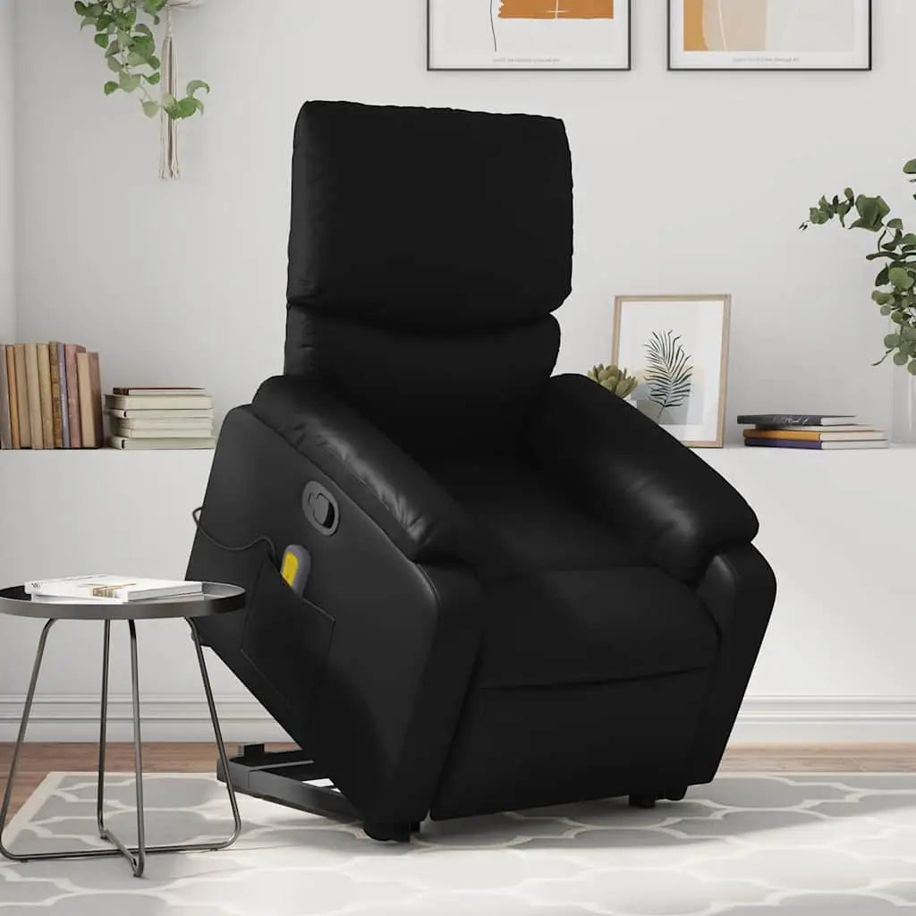 Fauteuil inclinable de massage Noir Similicuir - XIOS