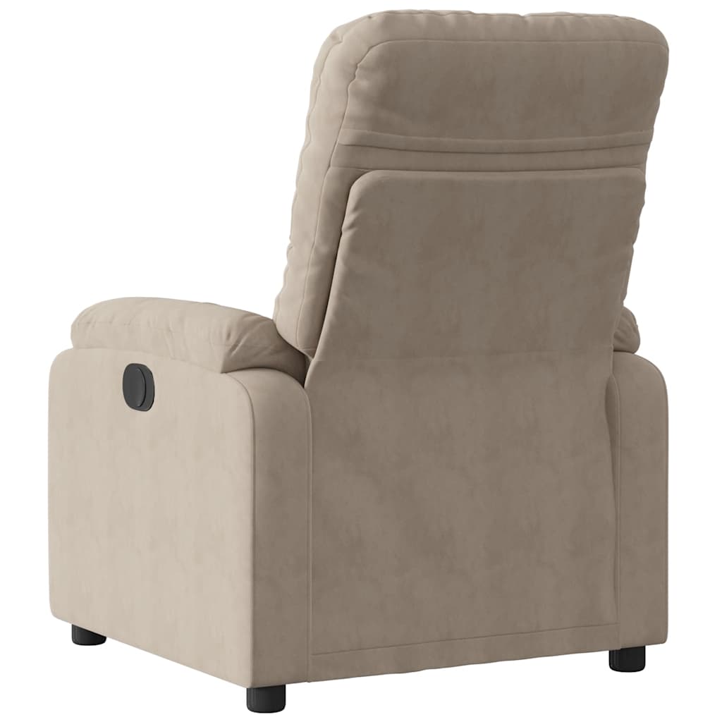 Fauteuil inclinable électrique taupe tissu microfibre - XIOS