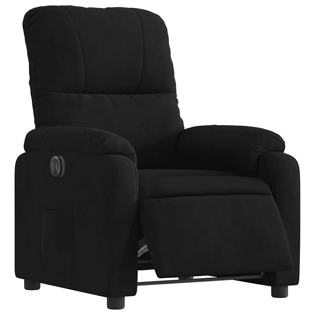Fauteuil inclinable électrique noir tissu microfibre - XIOS
