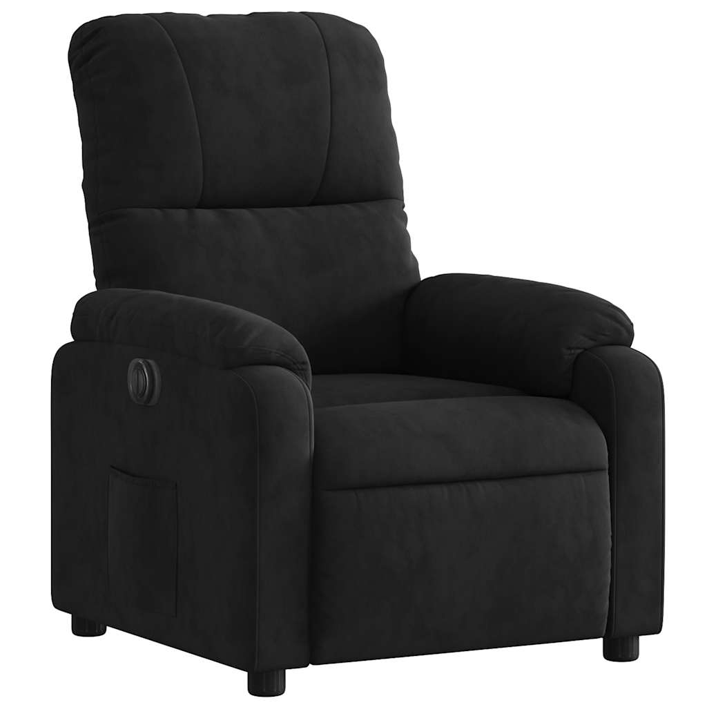 Fauteuil inclinable électrique noir tissu microfibre - XIOS