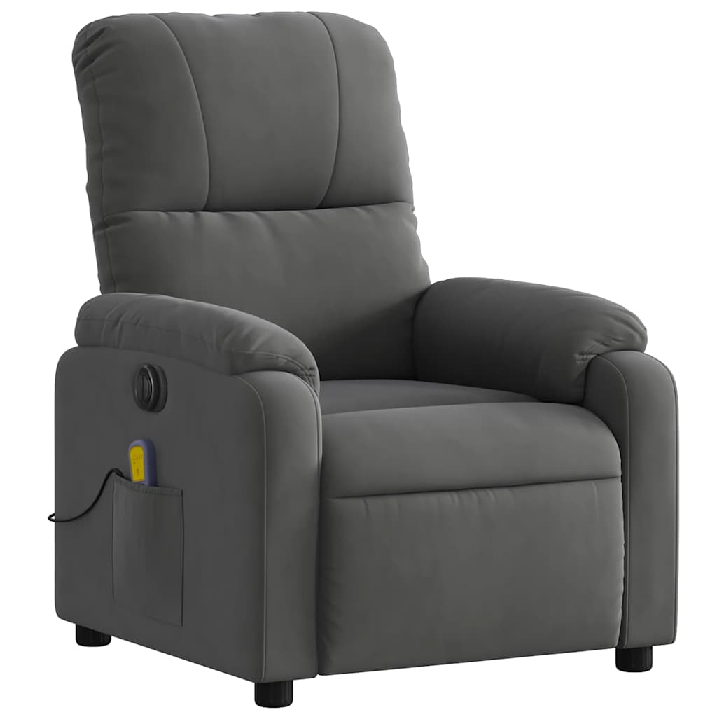Fauteuil inclinable de massage électrique gris foncé - XIOS