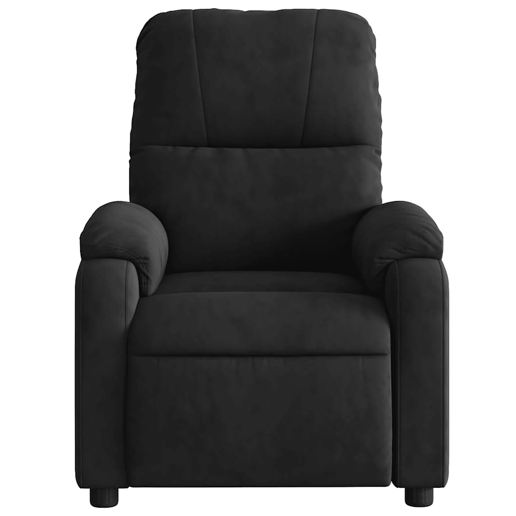 Fauteuil inclinable de massage électrique noir tissu microfibre - XIOS