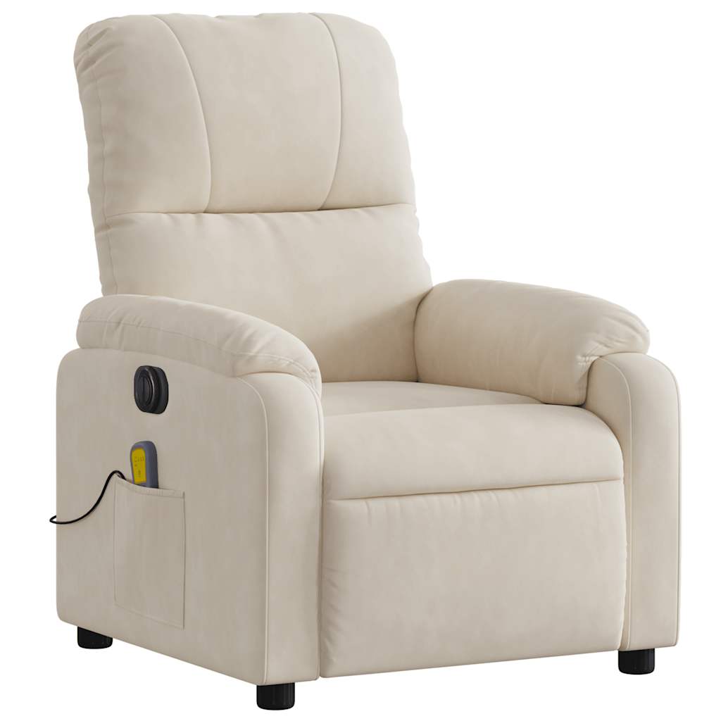 Fauteuil inclinable de massage électrique beige Fauteuils vidaXL