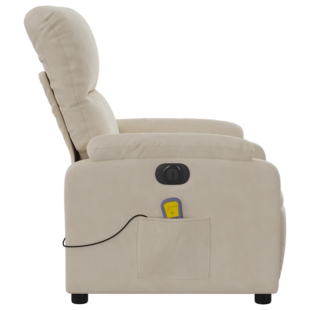Fauteuil inclinable de massage électrique beige Fauteuils vidaXL