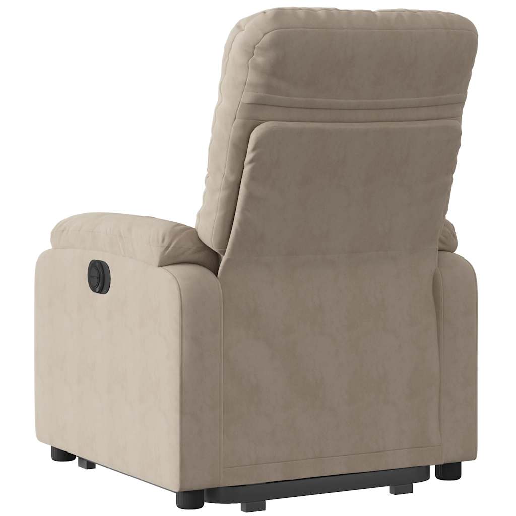 Fauteuil inclinable taupe tissu microfibre - XIOS
